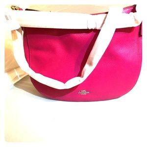 NWT Coach bag  Double strap genuine leather bag